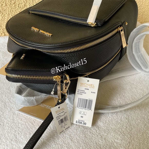 NWT Michael Kors Medium Backpack & Large Phone Wallet Black Set - Picture 15 of 15